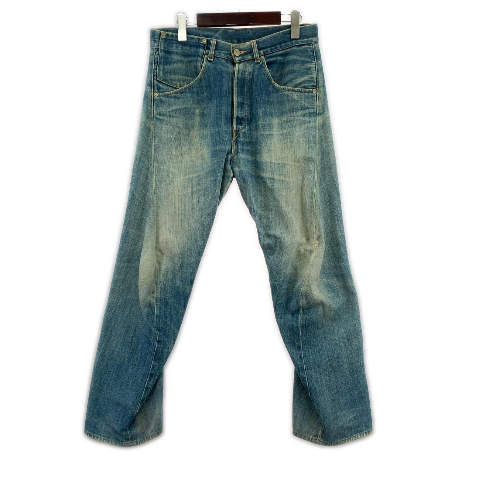 デニムパンツ 2003-1117 1st STANDARD 立体裁断 (32) ブルー