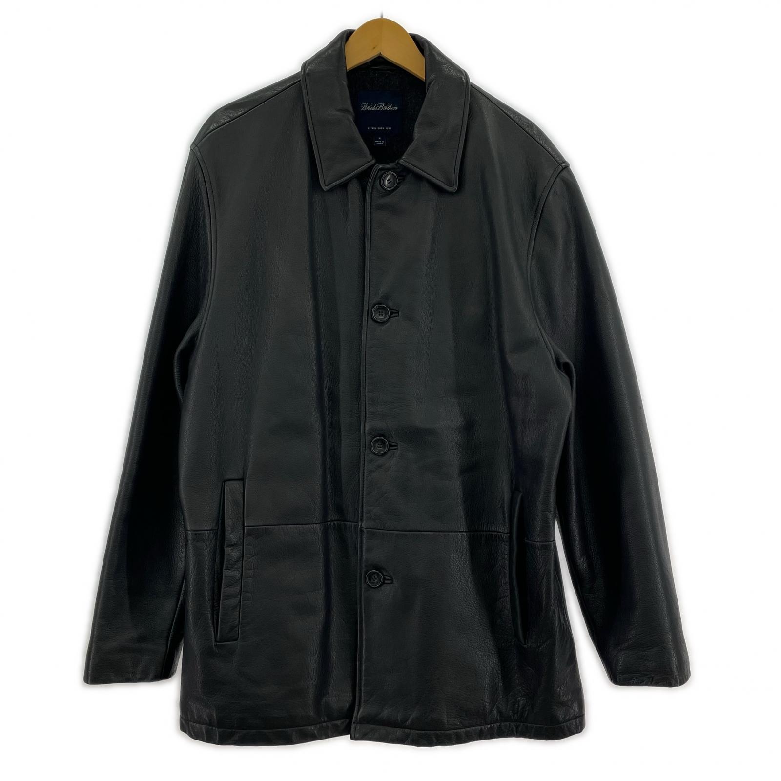 レザージャケット Brooks Brothers レザー カーコート M ブラック M ブラック