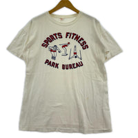 半袖Tシャツ 60s 染み込み SPORTS FITNESS PARK BUREAU (L) L ホワイト