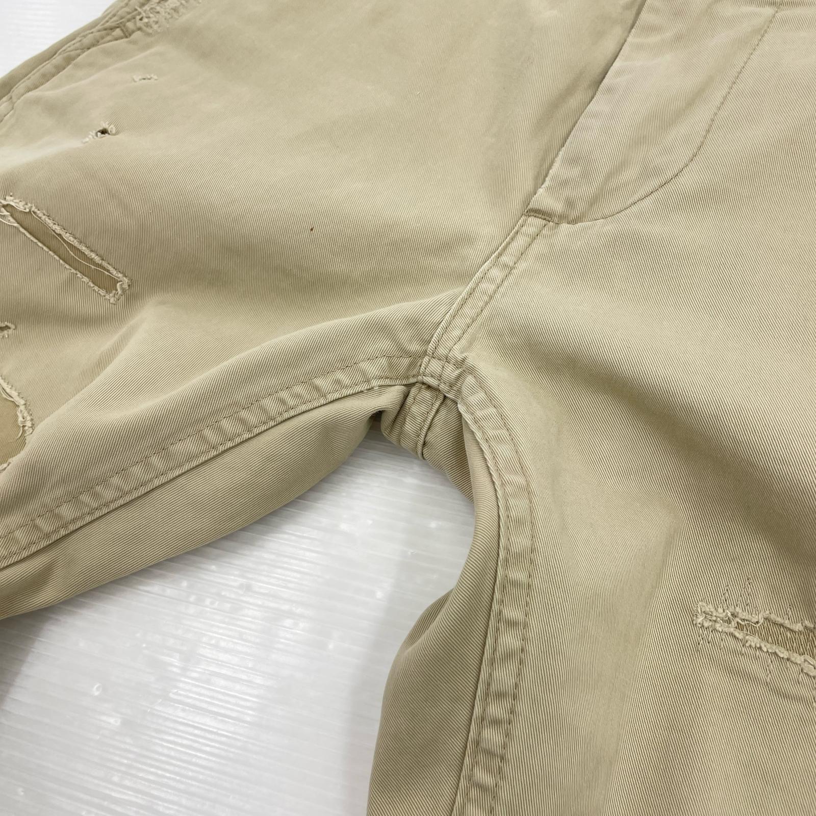 パンツ リペア加工チノパンツ ベージュ S S ベージュ