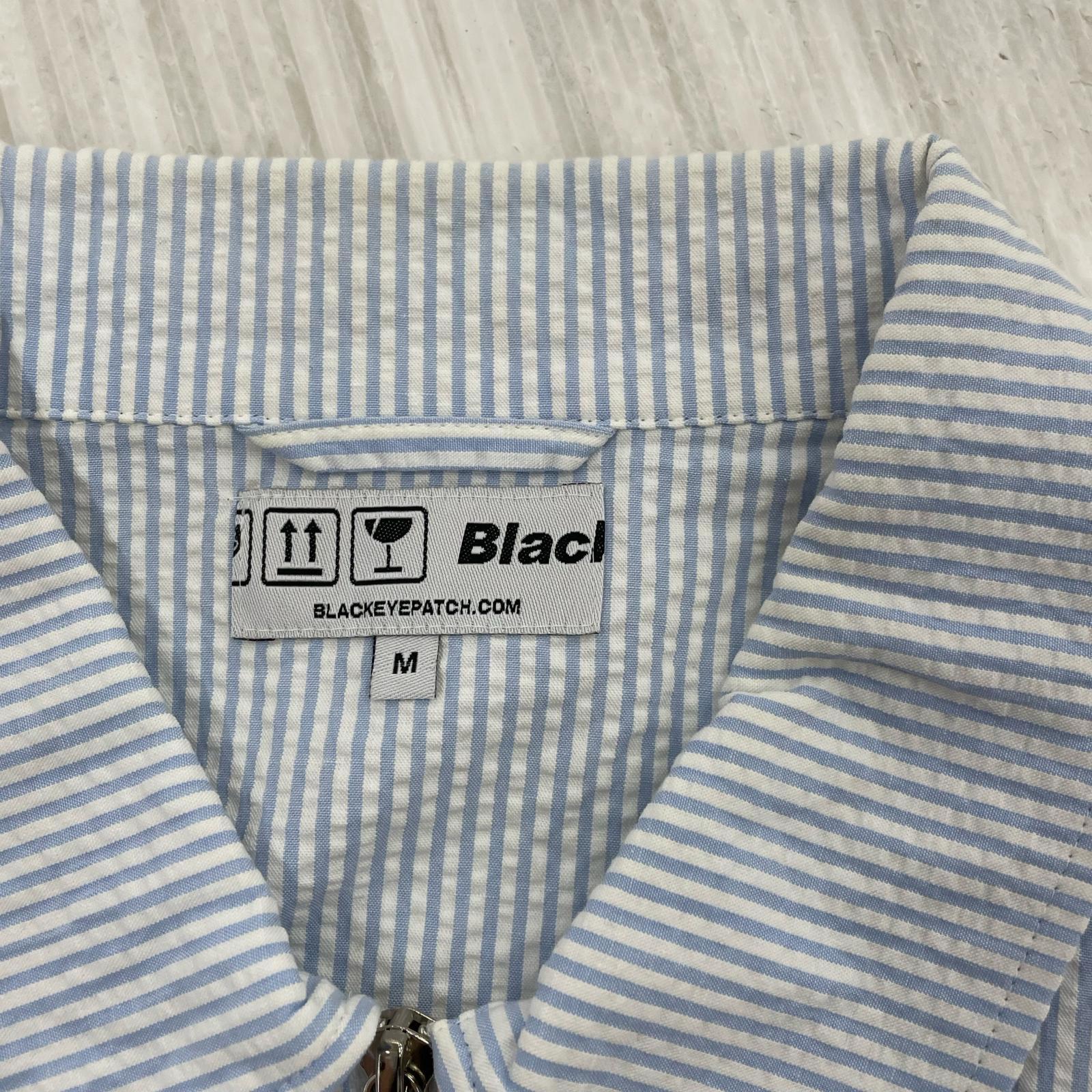 半袖シャツ ハーフジップ M M ブルー