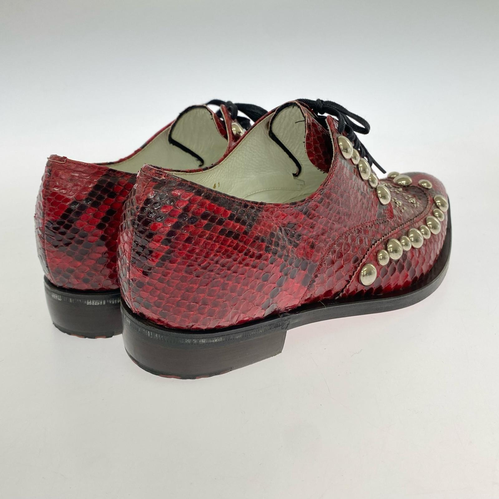 シューズ HIROMUTAKAHARA SNAKE スネーク スタッズ シューズ 41 赤 レッド