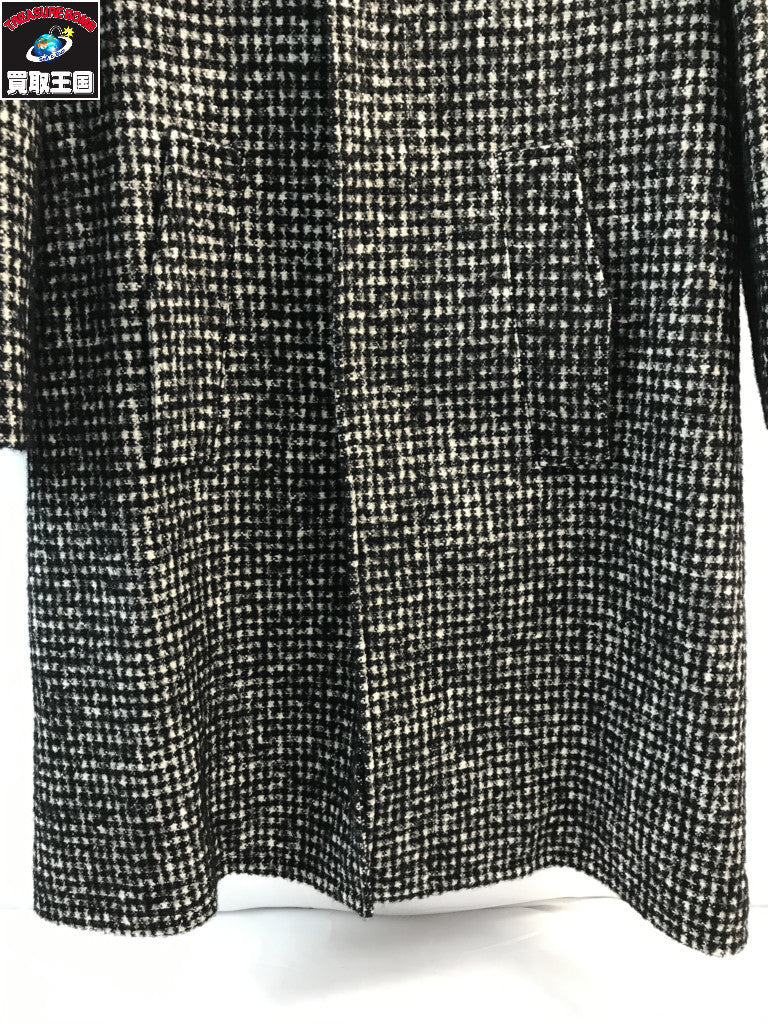15AW SAINT LAURENT PARIS ハウンドトゥース ウールコー