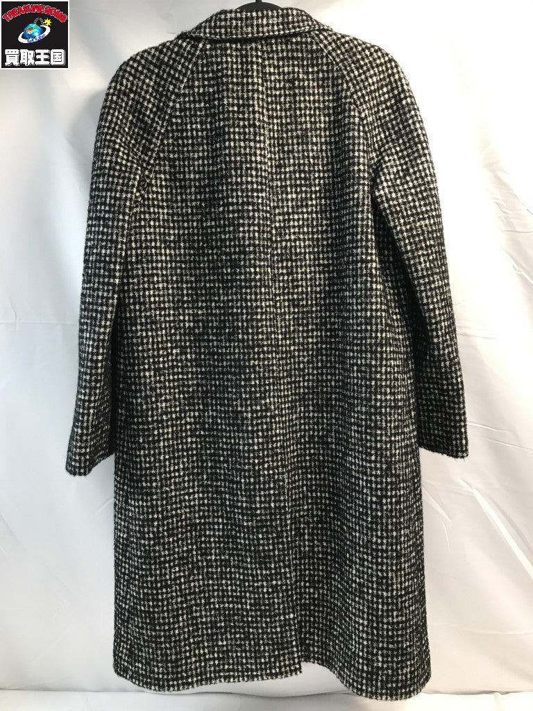 15AW SAINT LAURENT PARIS ハウンドトゥース ウールコー