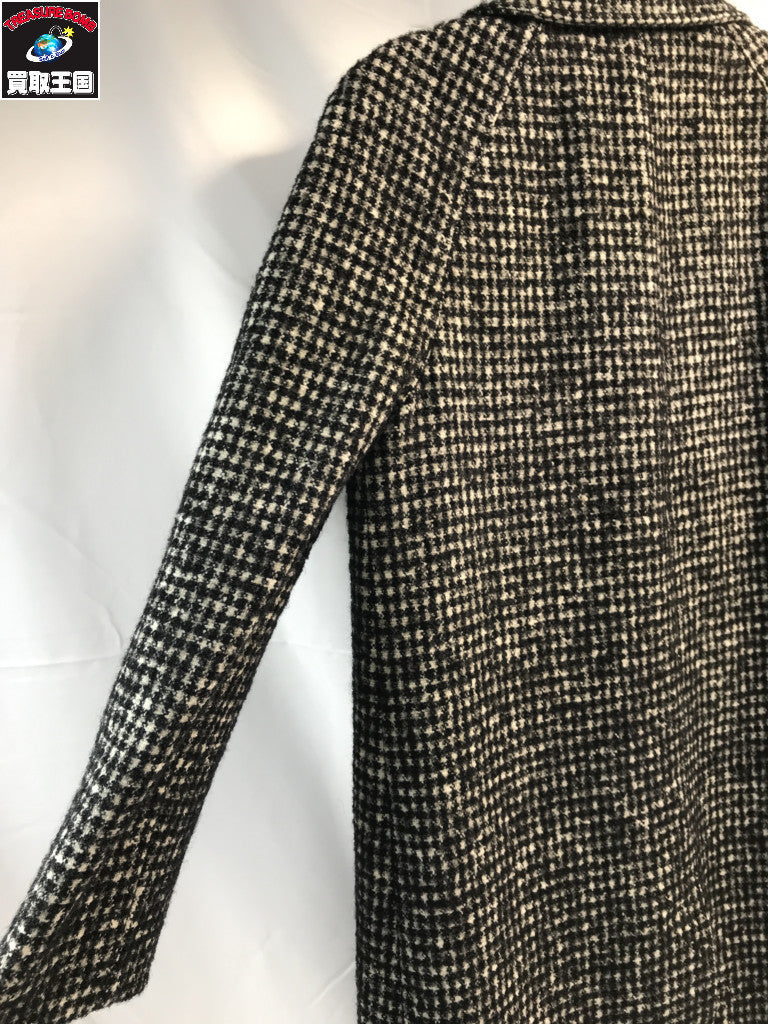 15AW SAINT LAURENT PARIS ハウンドトゥース ウールコー
