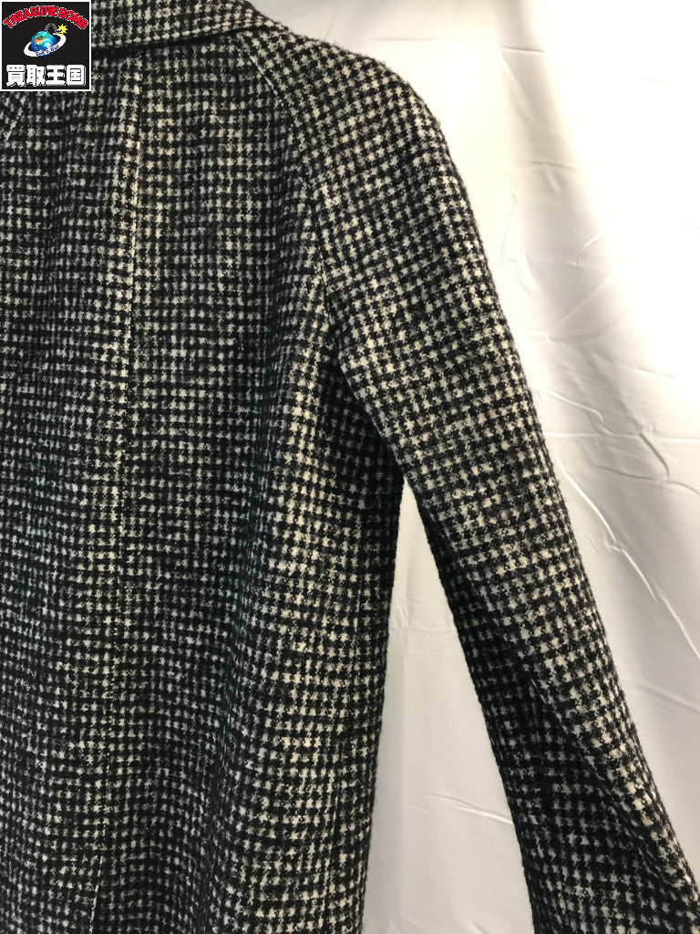15AW SAINT LAURENT PARIS ハウンドトゥース ウールコー