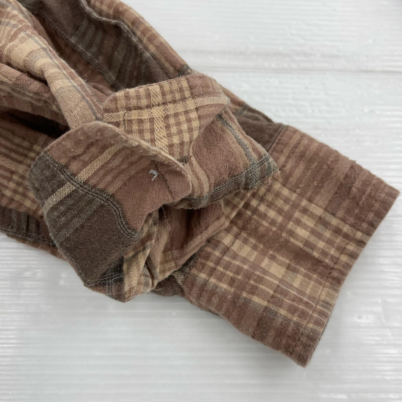 長袖シャツ WIND AND SEA Plaid shirt L L ブラウン