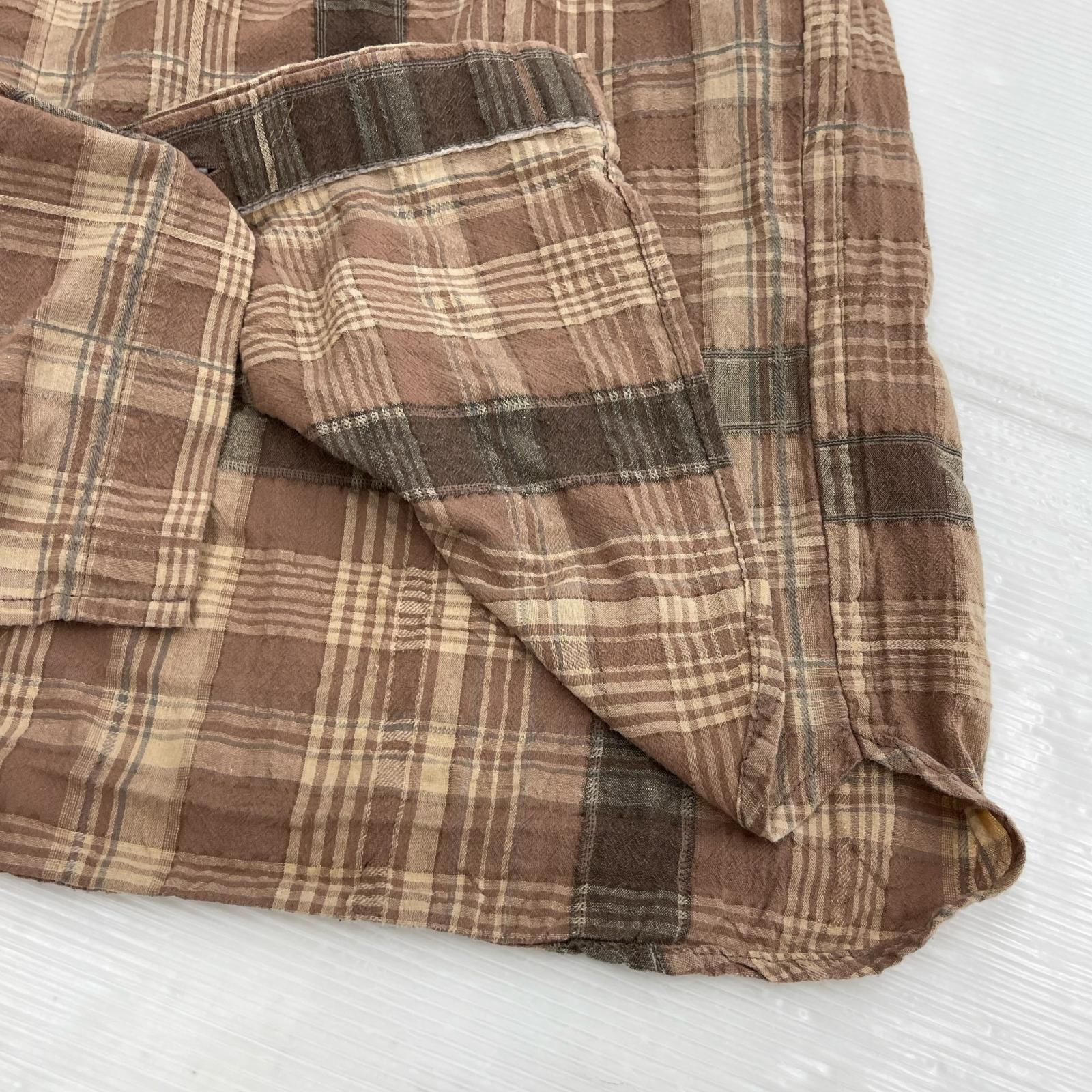長袖シャツ WIND AND SEA Plaid shirt L L ブラウン