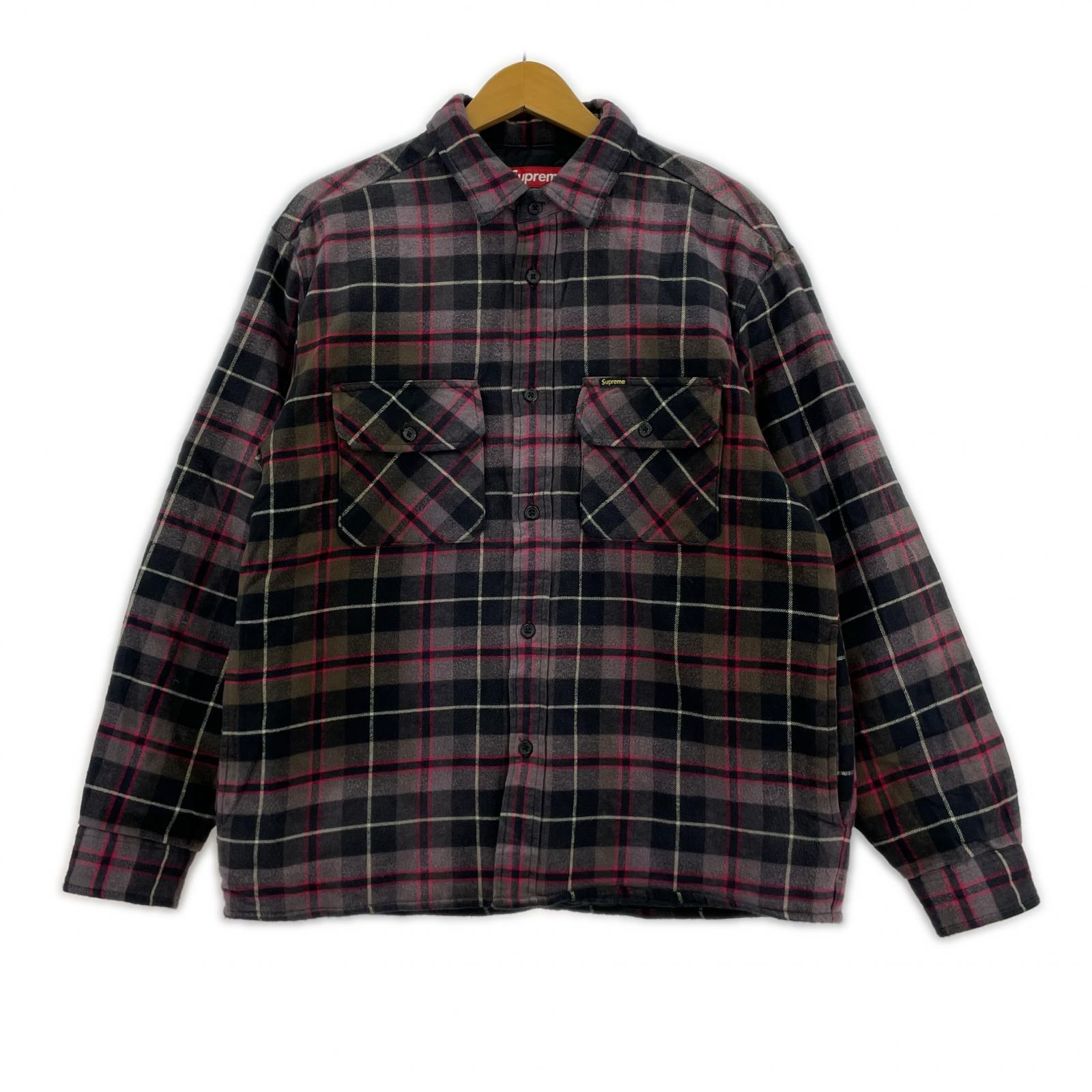 長袖シャツ Supreme 24AW Quilted Plaid Shirt 中綿ネルシャツ S S マルチカラー
