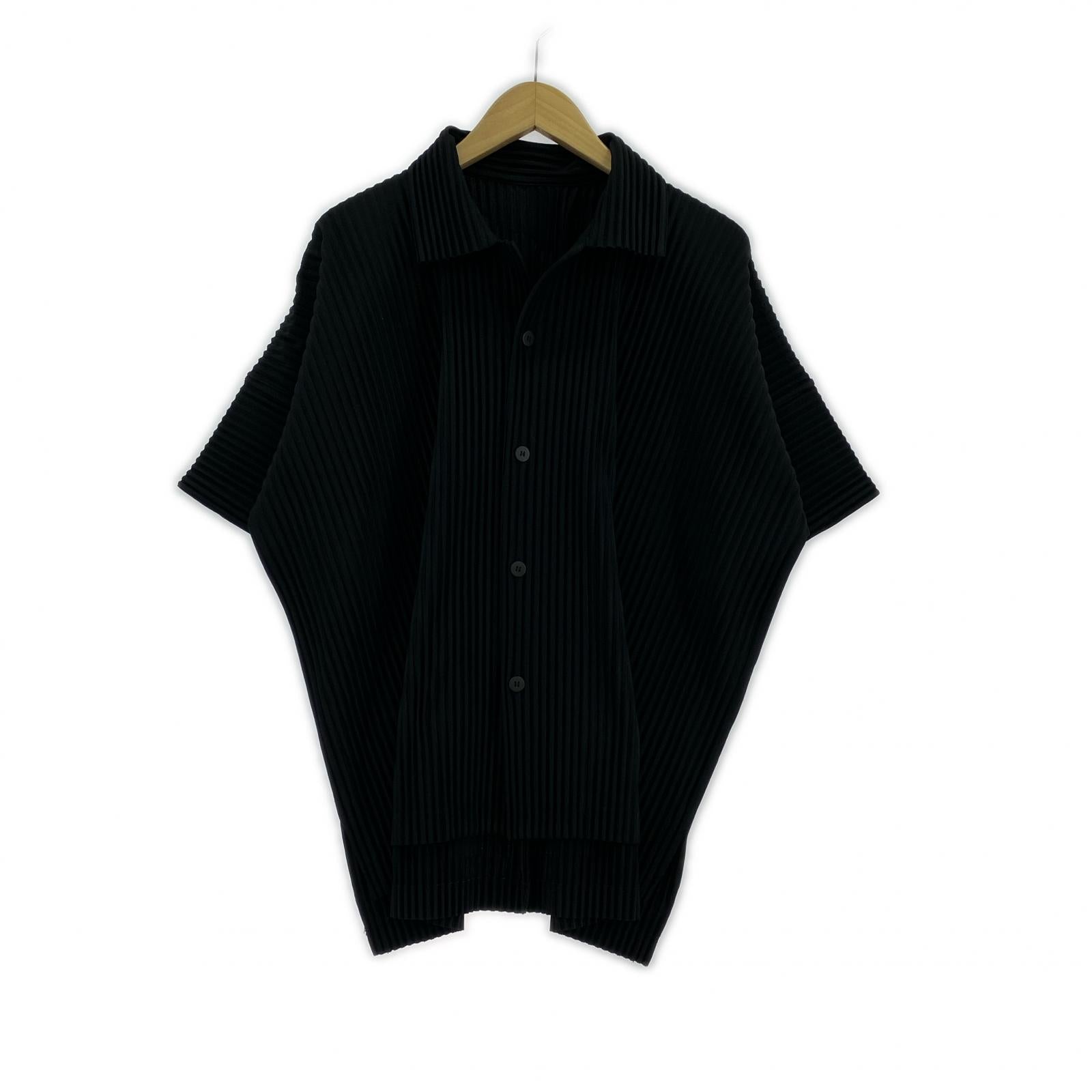 半袖シャツ HOMME PLISSE MONTHLY COLOR JULY ブラック