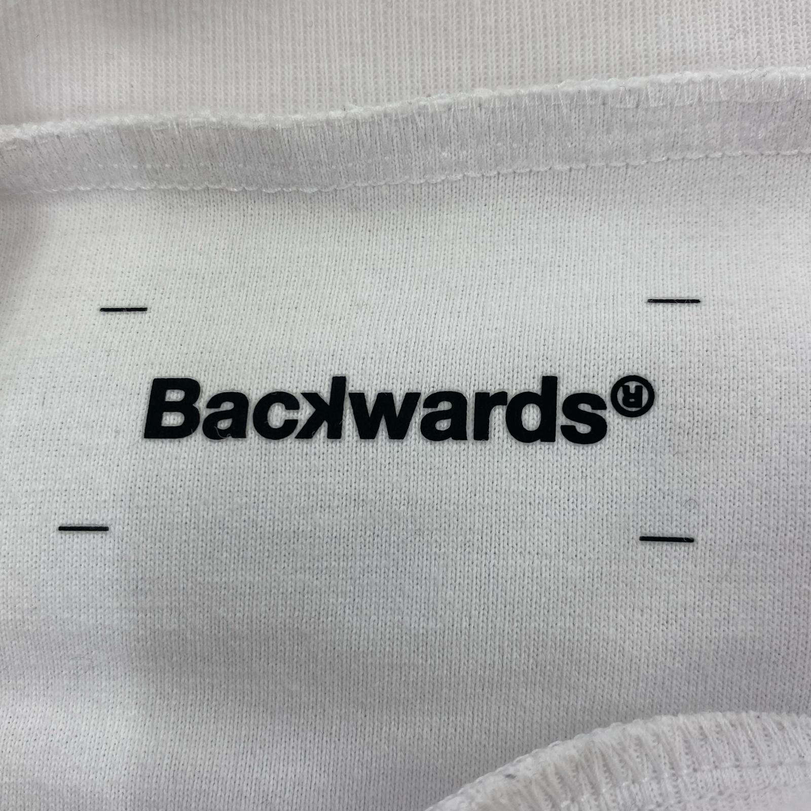 半袖Tシャツ backwards レオパードロゴtee M