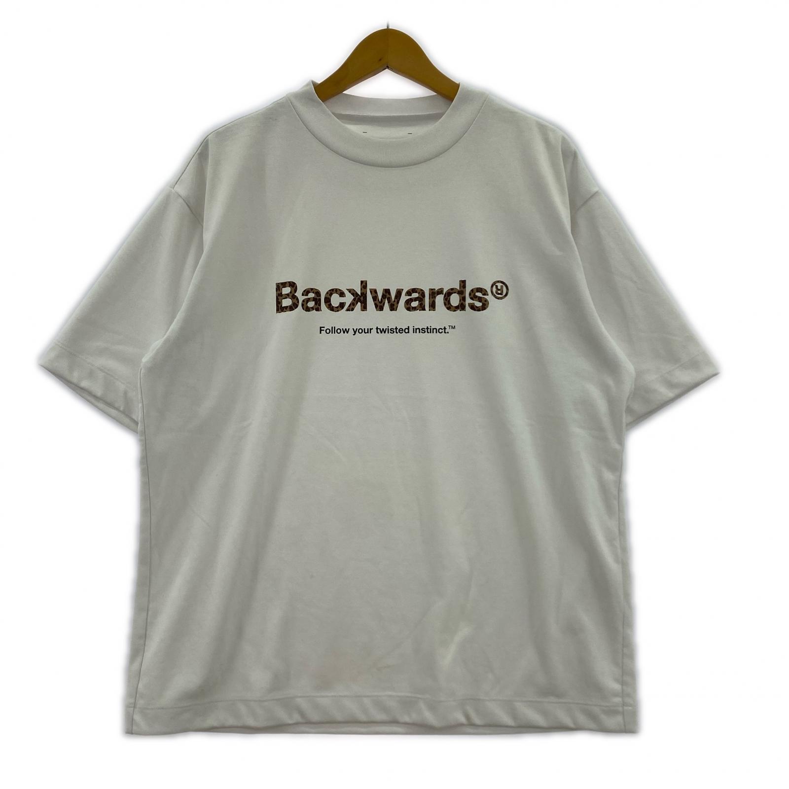 半袖Tシャツ backwards レオパードロゴtee M
