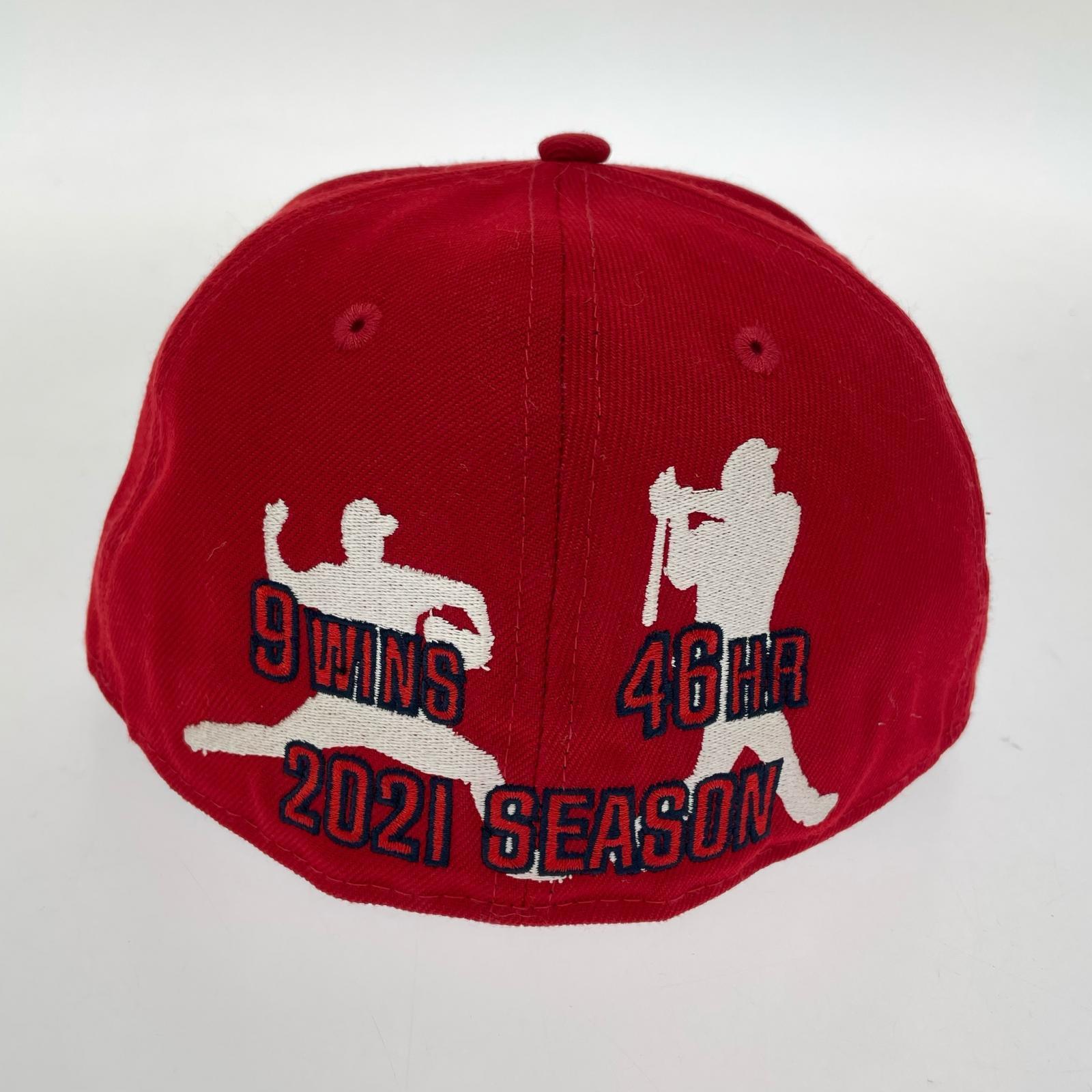 キャップ 大谷翔平 記念キャップ 赤 MLBキャップ レッド