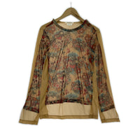長袖Tシャツ 19SS タトゥープリントカットソー M M ベージュ