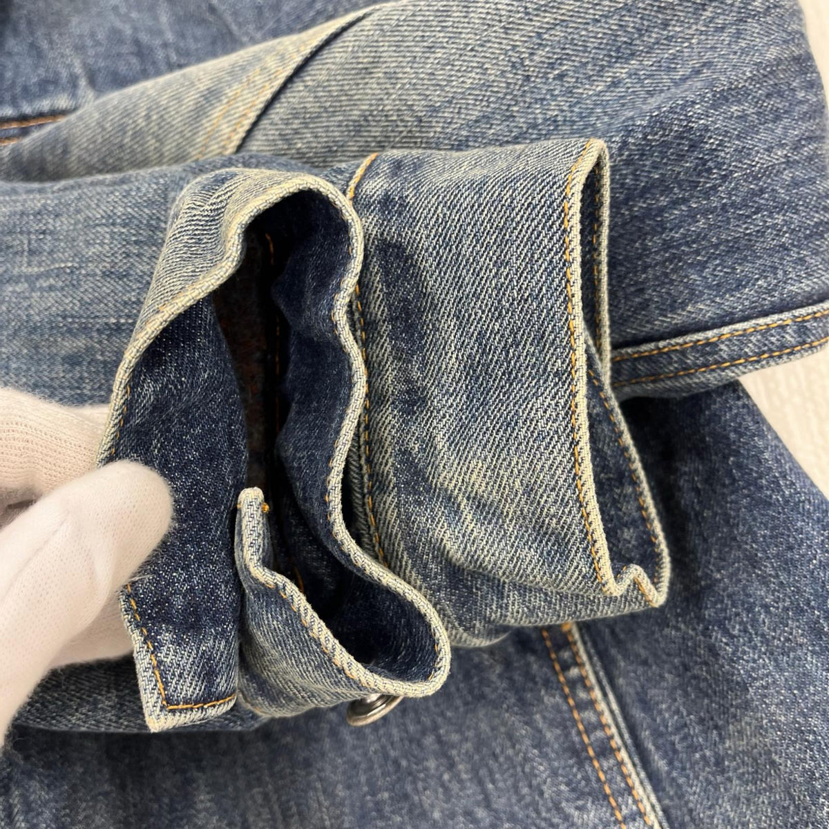 ダウンジャケット 23AW HAND DENIM JACKET 2 ブルー