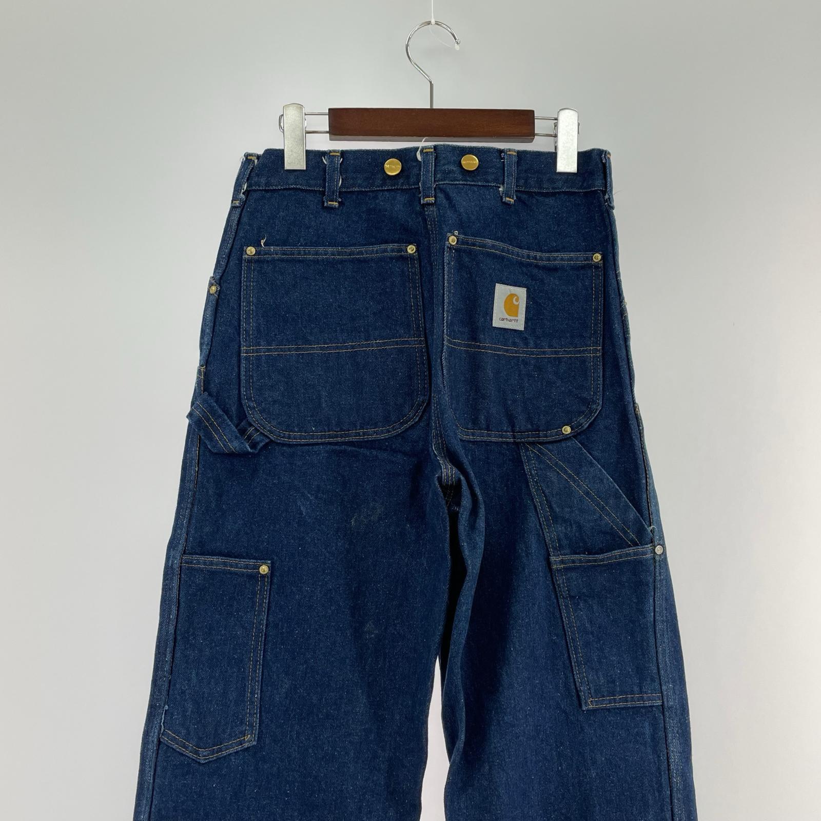 デニムパンツ 80s ダブルニー ペインターパンツ W30L34 ネイビー