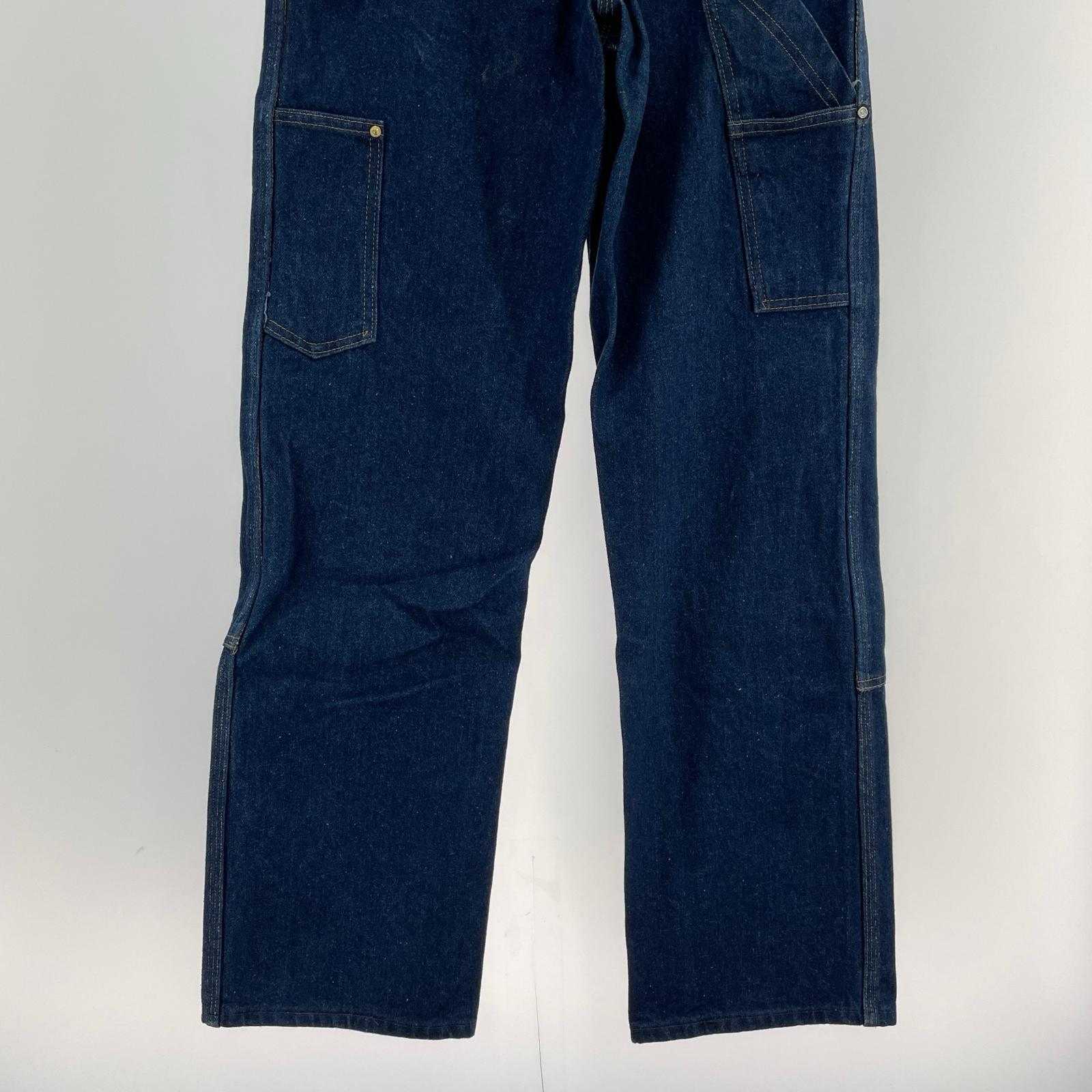 デニムパンツ 80s ダブルニー ペインターパンツ W30L34 ネイビー