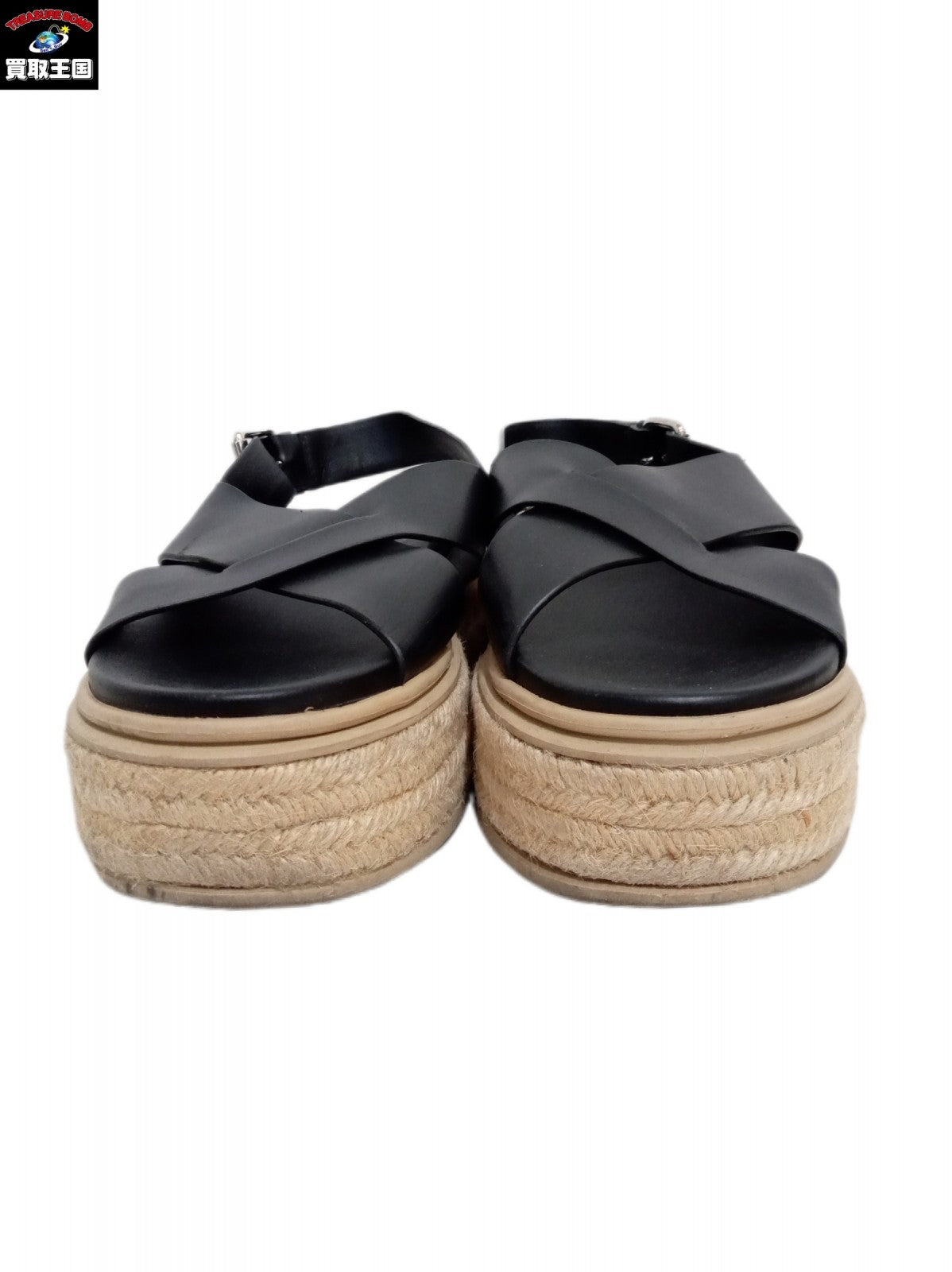 PRADA ウェッジソール サンダル 38 1/2