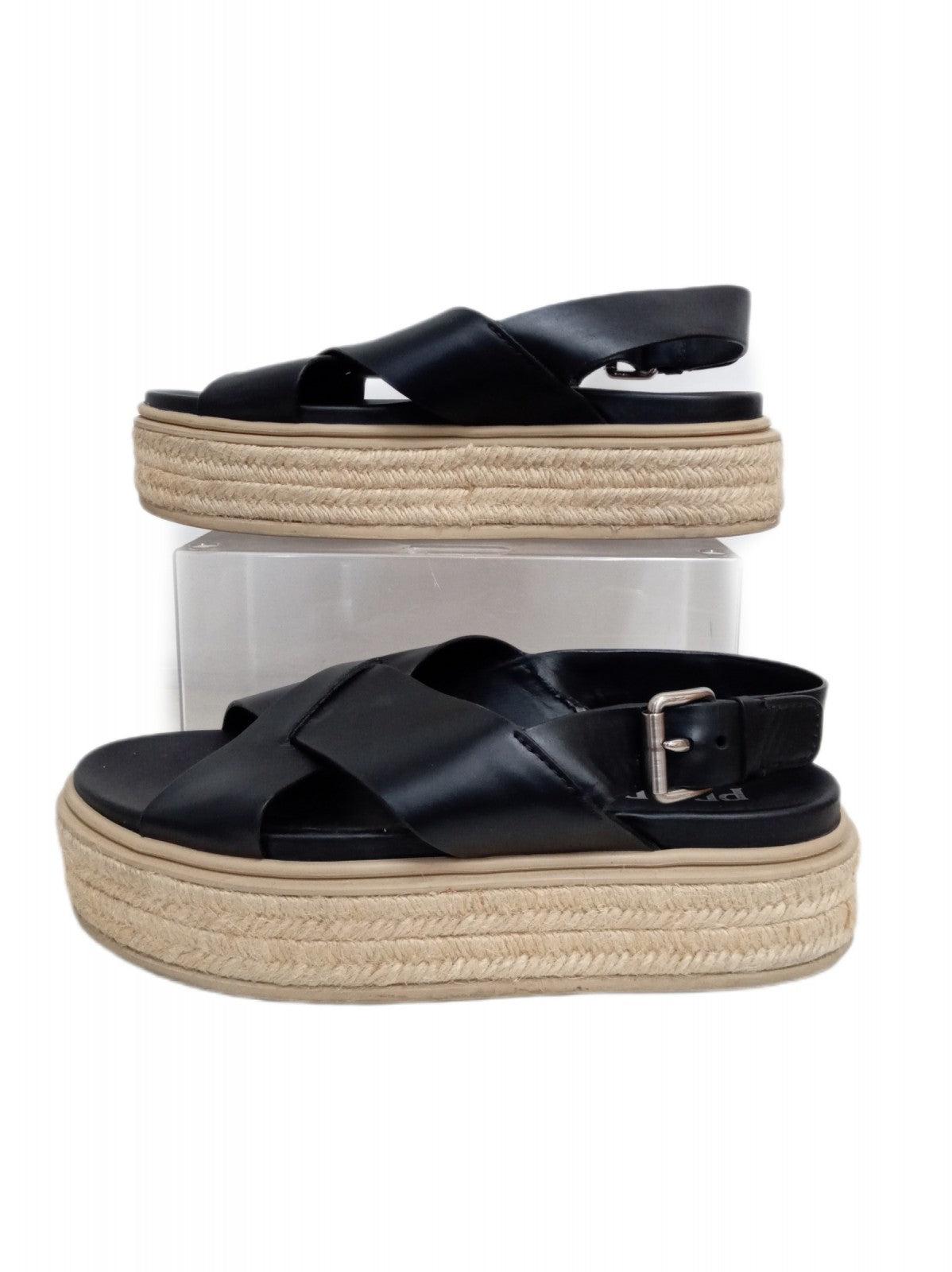 PRADA ウェッジソール サンダル 38 1/2