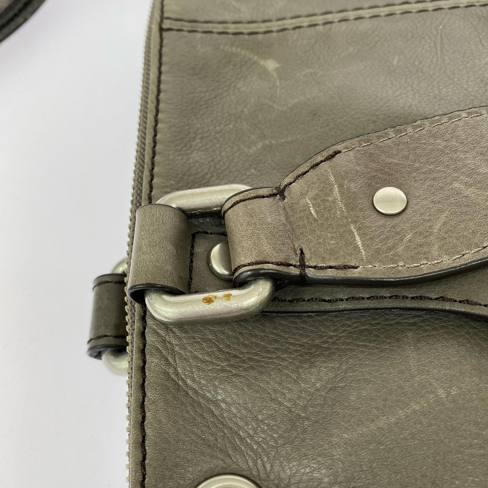 ショルダーバッグ long live vintage 2WAY レザー グレー グレー