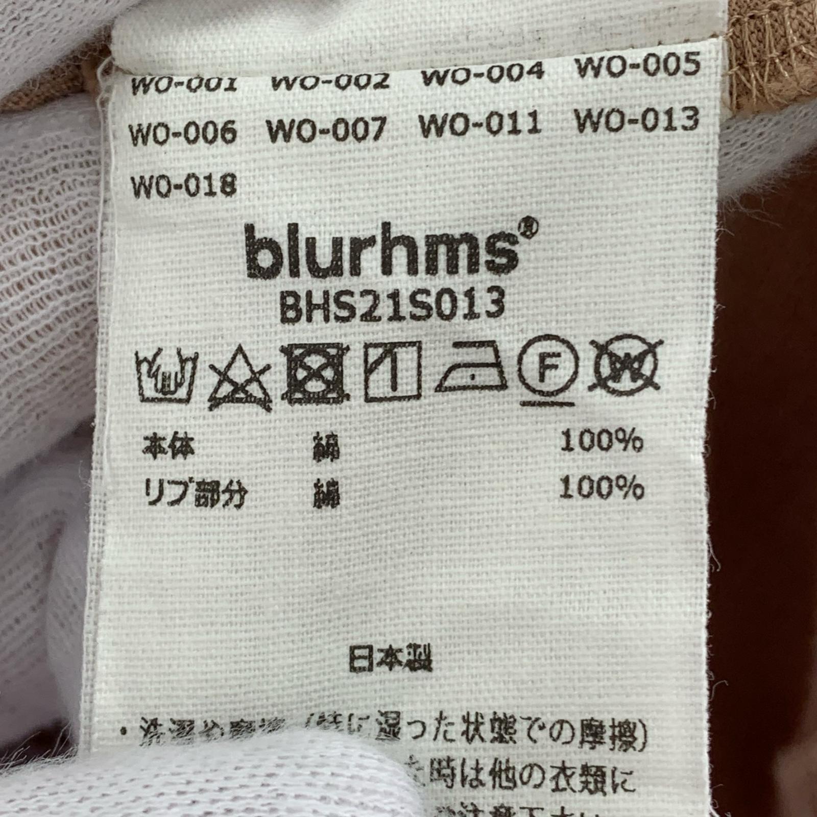半袖Tシャツ blurhms suvin ripple super size tee BHS21S013 ベージュ