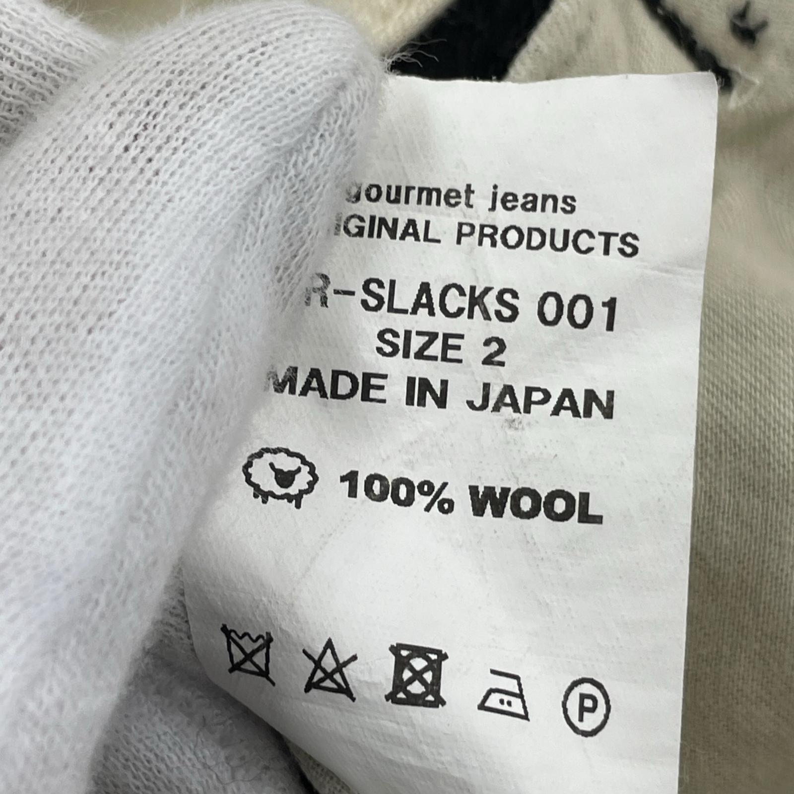 パンツ gourmet jeans ウールスラックス001 (2) BLK 2 ブラック