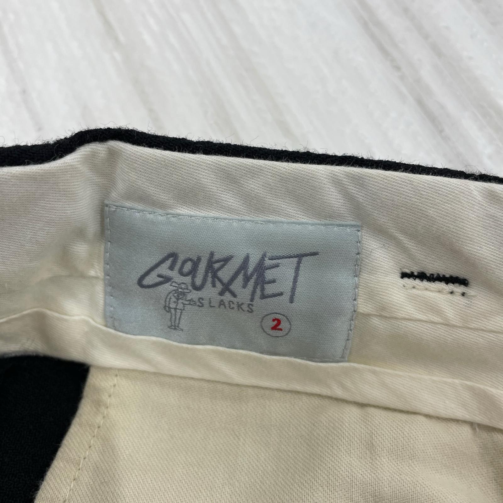 パンツ gourmet jeans ウールスラックス001 (2) BLK 2 ブラック