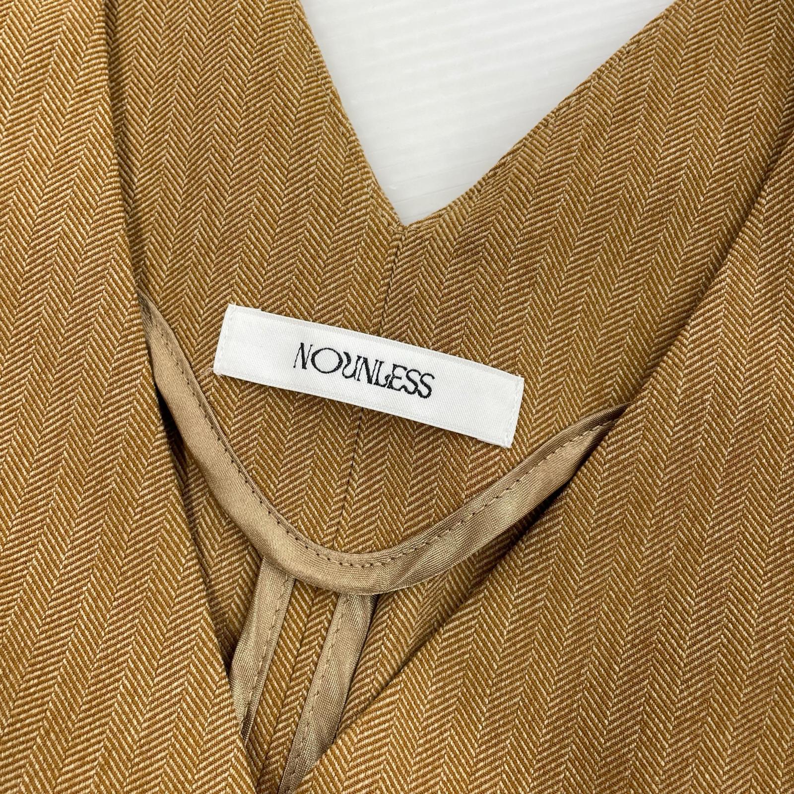 その他アウター NOUNLESS Retro Padded Vest Jacket 茶 1 ブラウン