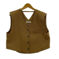その他アウター NOUNLESS Retro Padded Vest Jacket 茶 1 ブラウン