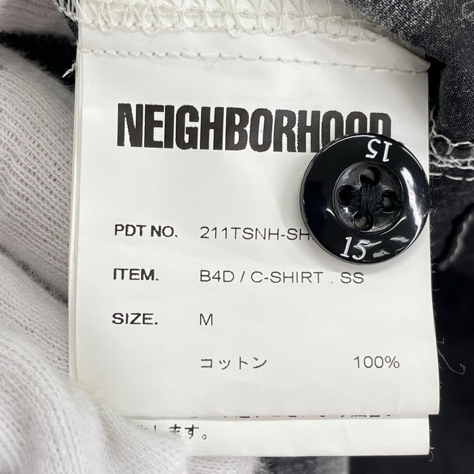半袖シャツ B4D/C-SHIRT.SS 総柄シャツ BLK/WHT (M) M
