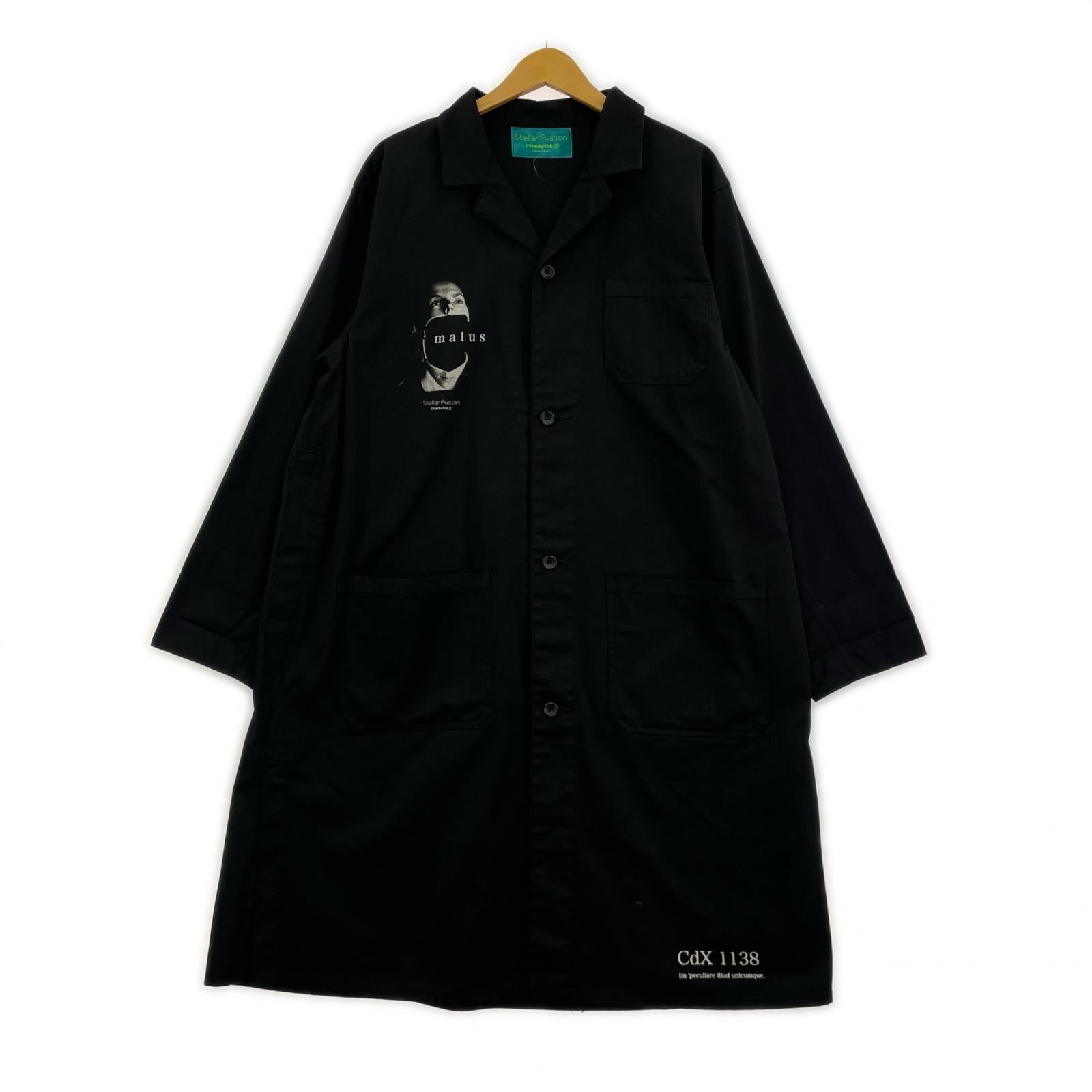 ジャケット CYbER dYNE Stellar Fusion malus coat プリントコート ブラック ブラック