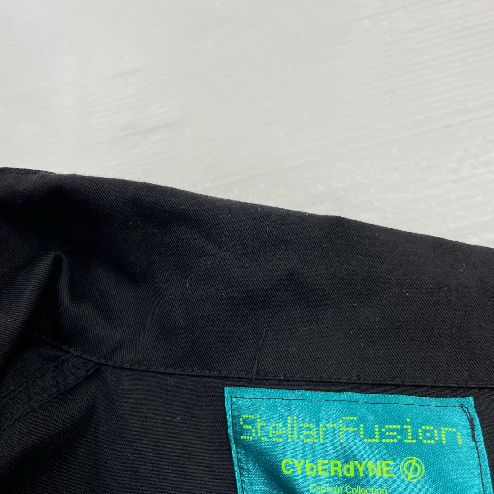 ジャケット CYbER dYNE Stellar Fusion malus coat プリントコート ブラック ブラック