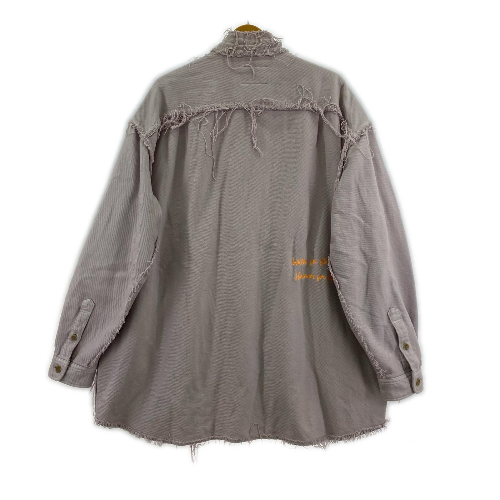 長袖シャツ 71 MICHAEL ダブル フリンジデザインシャツ M パープル M パープル