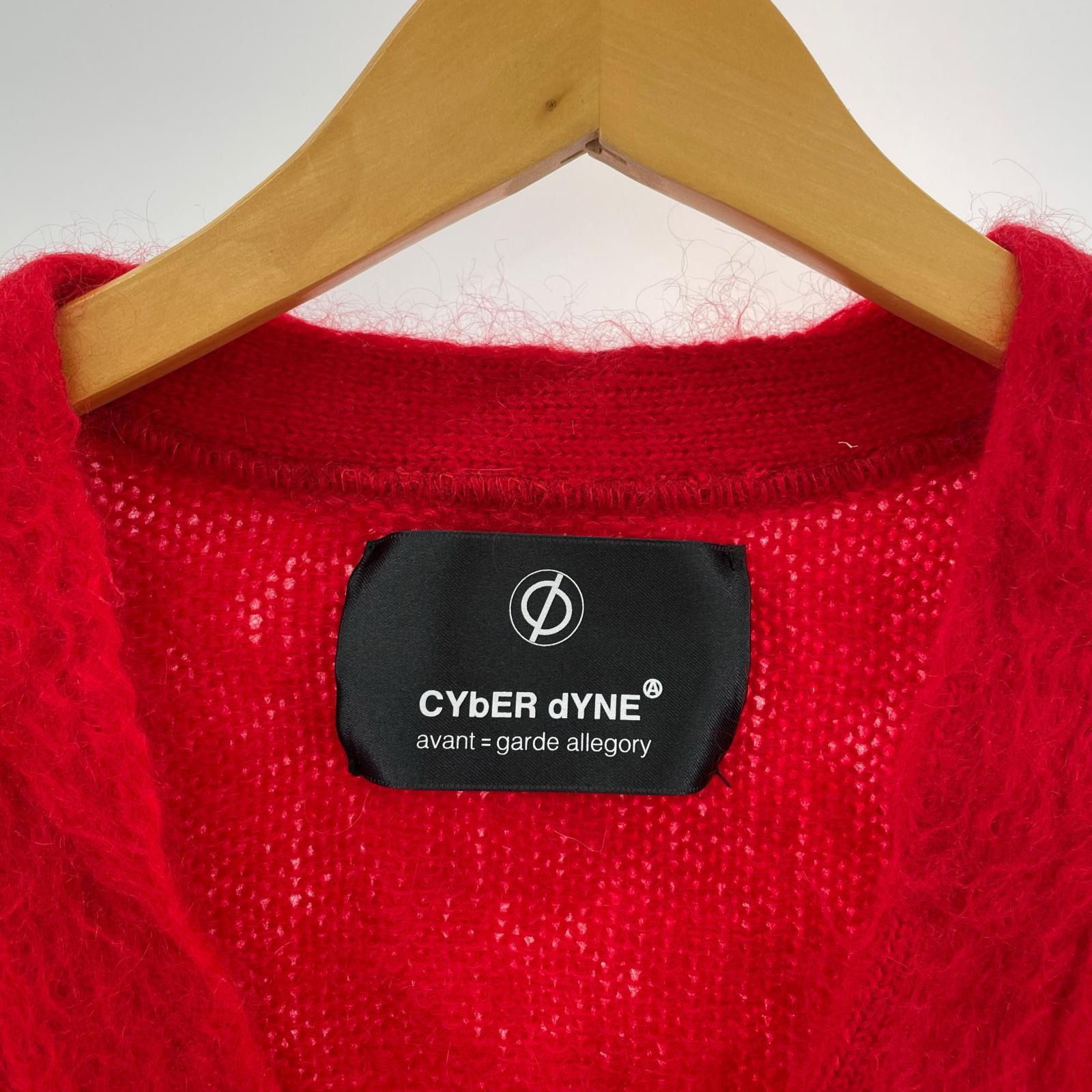 カーディガン CYbER dYNE Libbit Mohair モヘヤ混カーディガン レッド レッド