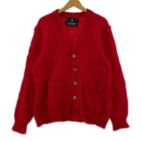 カーディガン CYbER dYNE Libbit Mohair モヘヤ混カーディガン レッド レッド