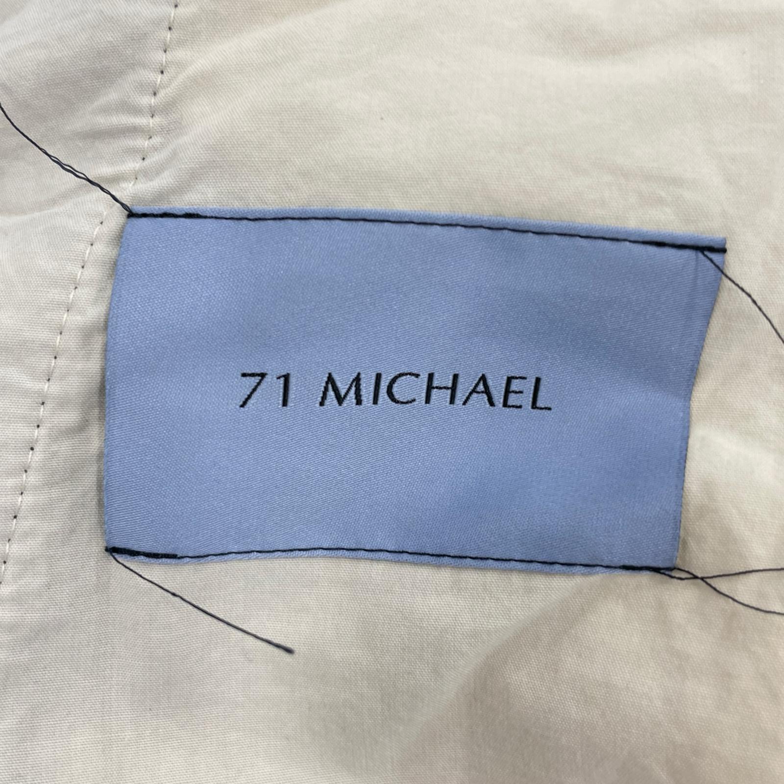 パンツ 71MICHAEL コットンスラックス チェック M ブラック