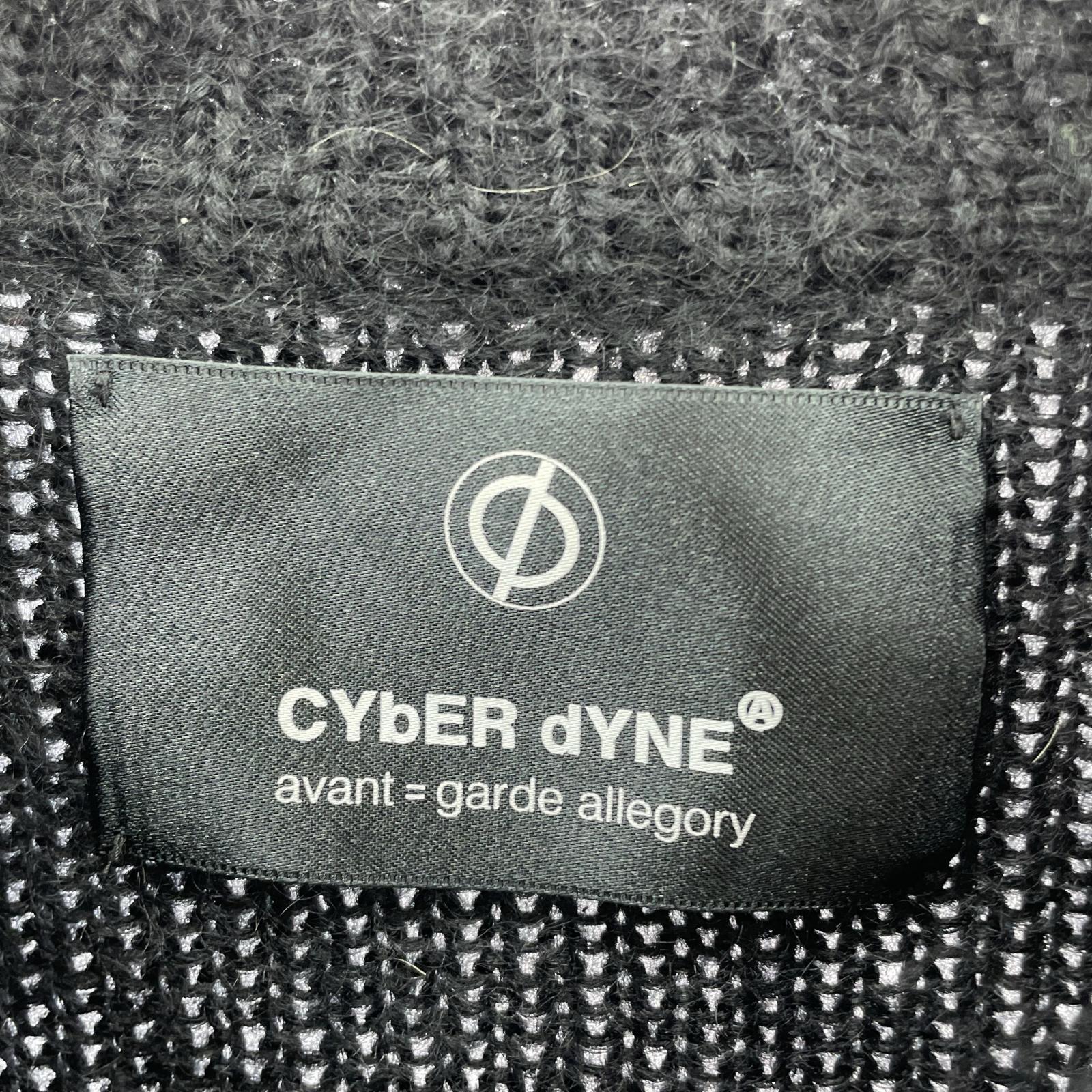 ニット CYbER dYNE Libbit mohair パネル切替モヘヤ混ニット ブラック×レッド×ホワイト