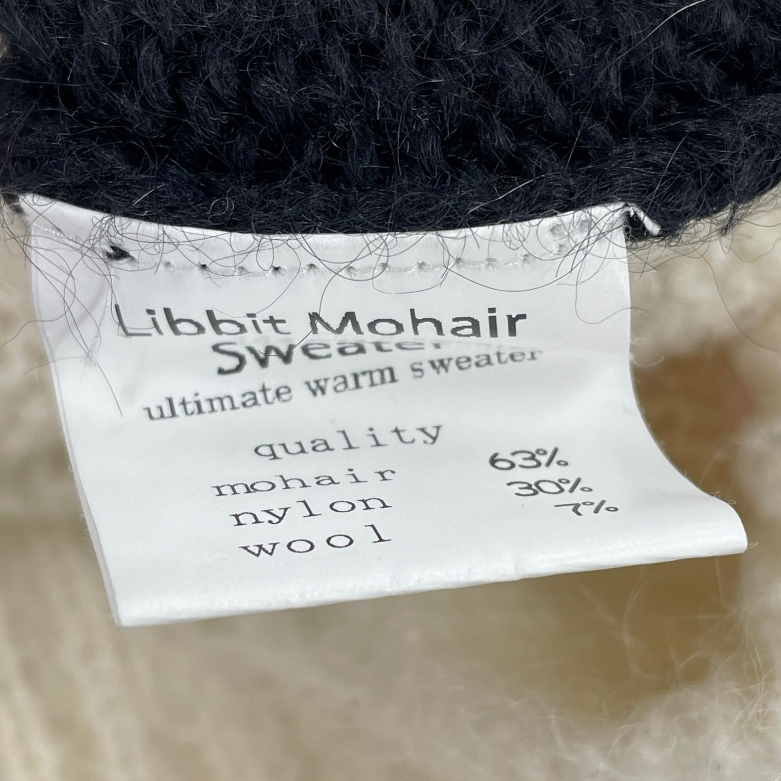 ニット CYbER dYNE Libbit mohair パネル切替モヘヤ混ニット ブラック×レッド×ホワイト