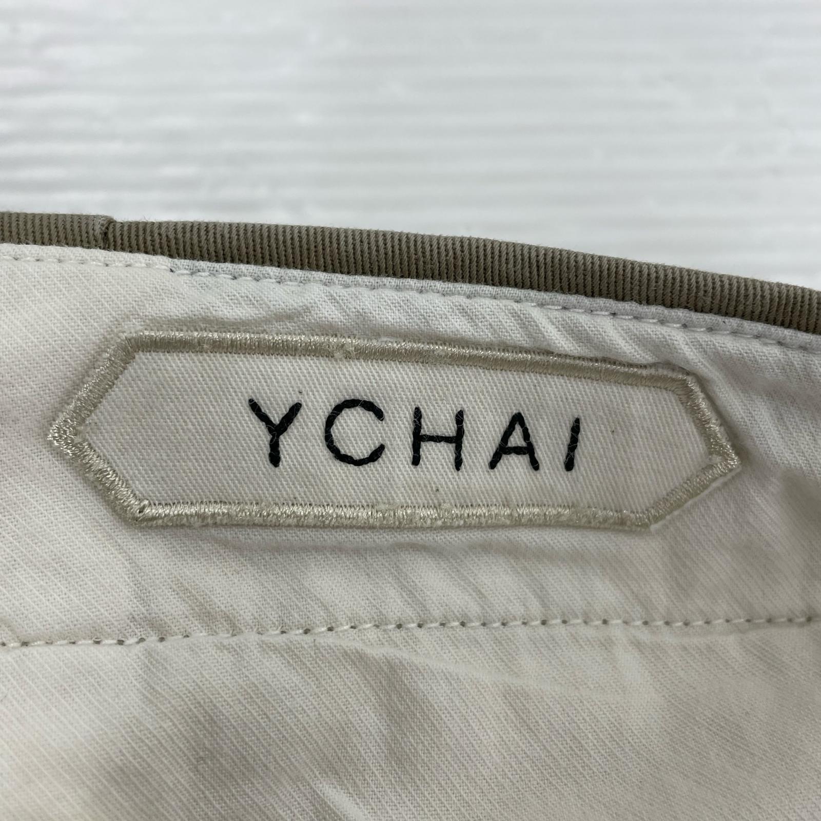 パンツ YCHAI コットン ボタンフライテーパードチノパンツ 32 カーキ