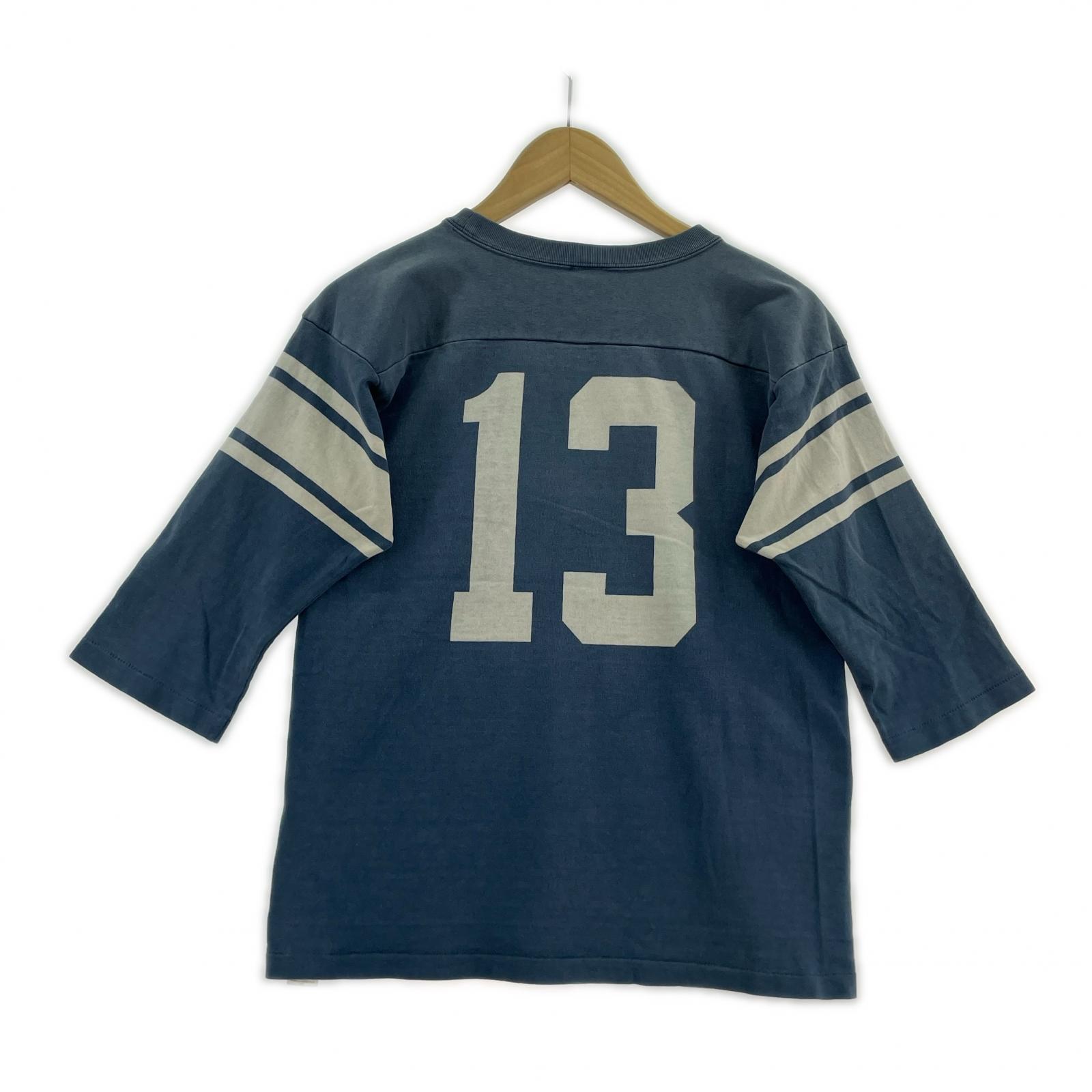 長袖Tシャツ 70s バータグ S S ブルー