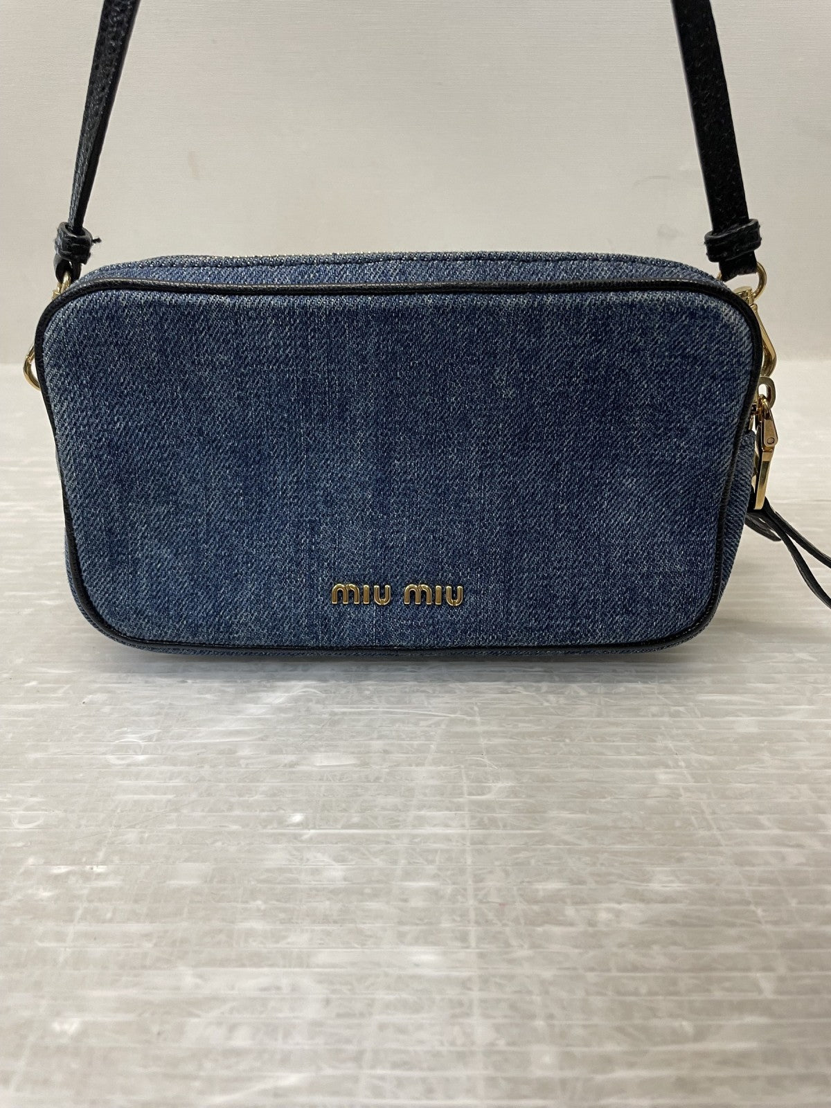 miumiu MMパリス eMIUticons デニムショルダーバッグ