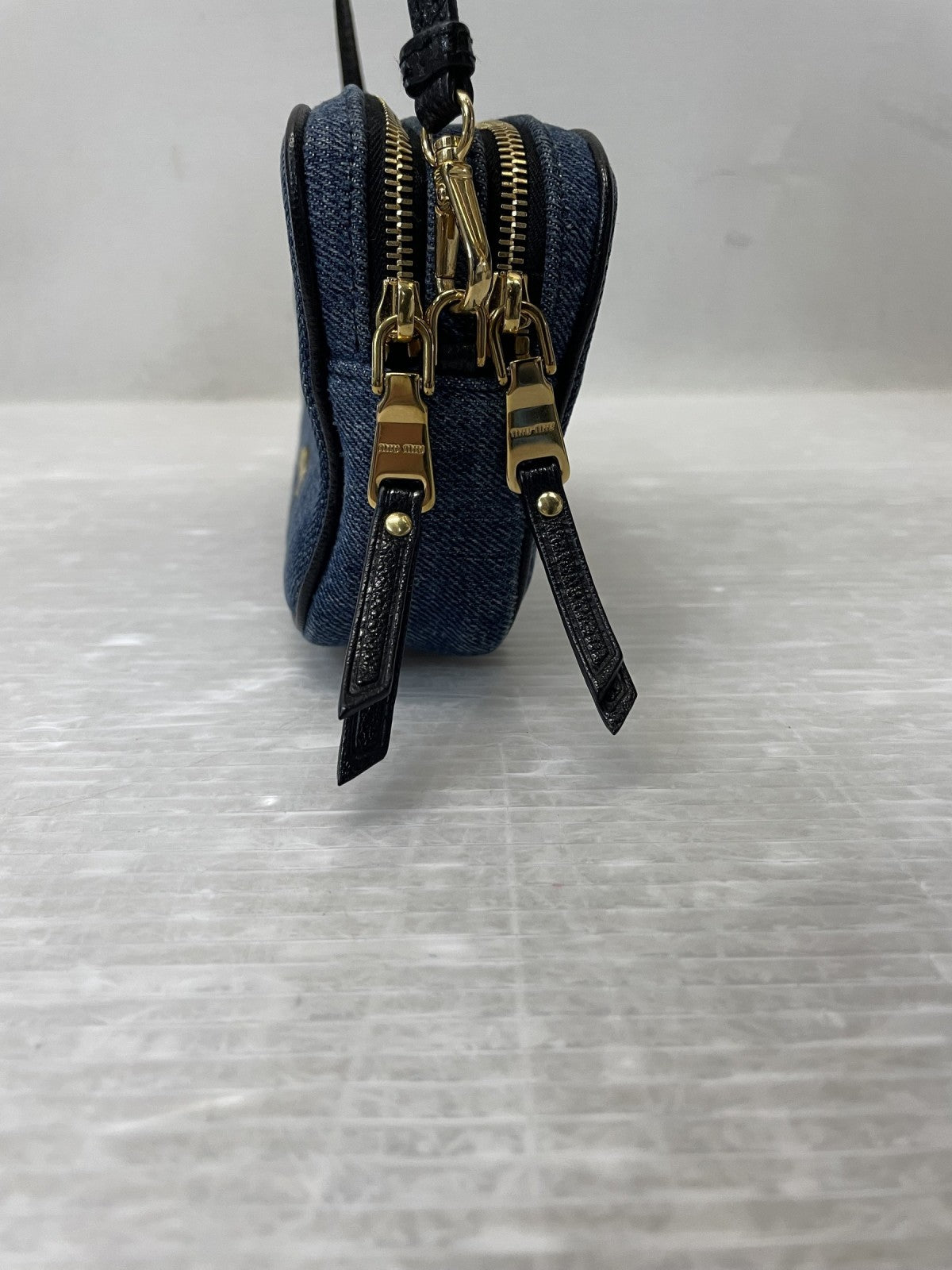 miumiu MMパリス eMIUticons デニムショルダーバッグ