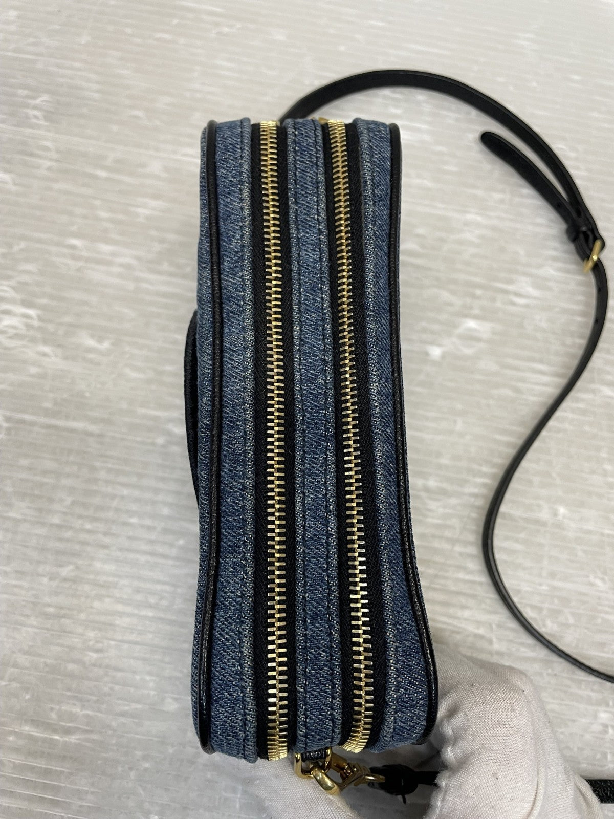 miumiu MMパリス eMIUticons デニムショルダーバッグ