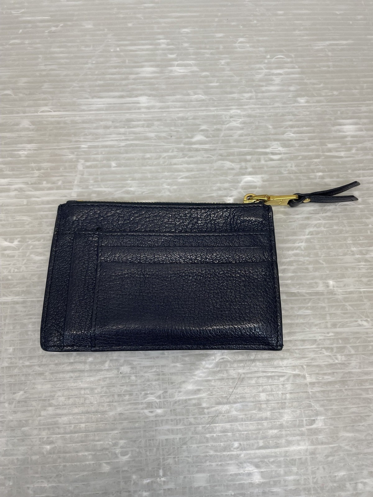miumiu レザーカードコインケース 紺