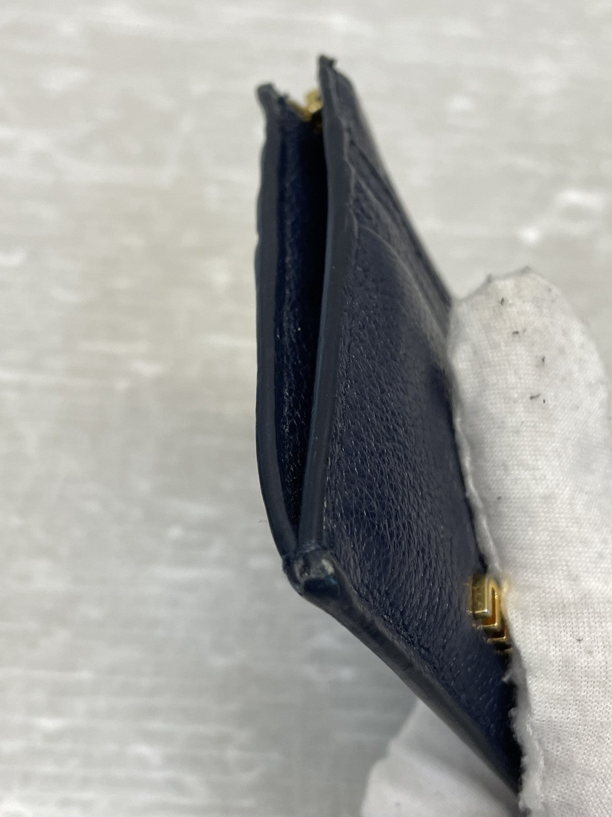 miumiu レザーカードコインケース 紺