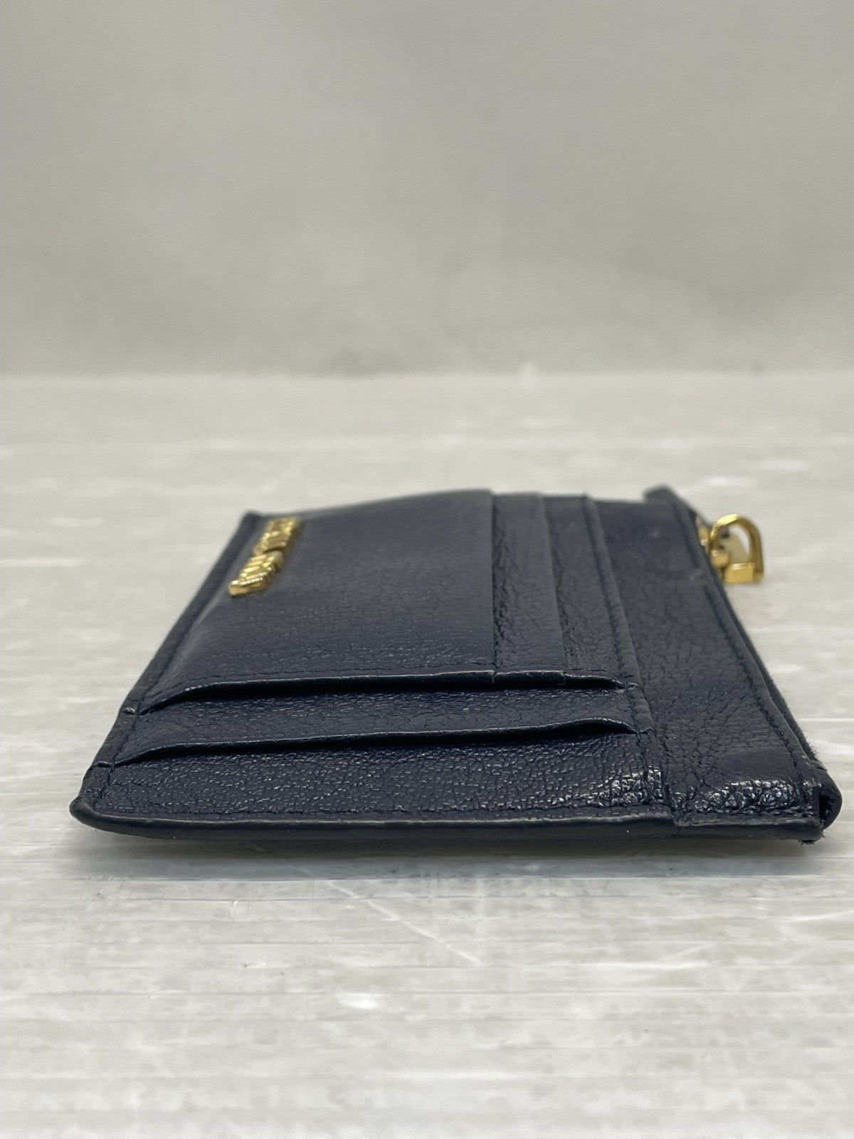 miumiu レザーカードコインケース 紺