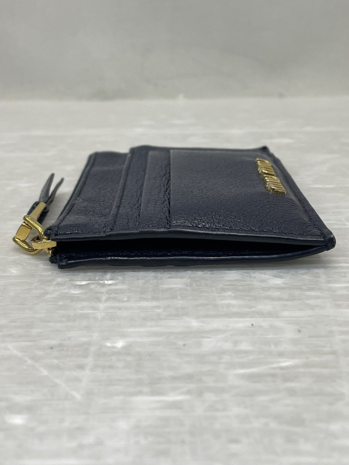 miumiu レザーカードコインケース 紺