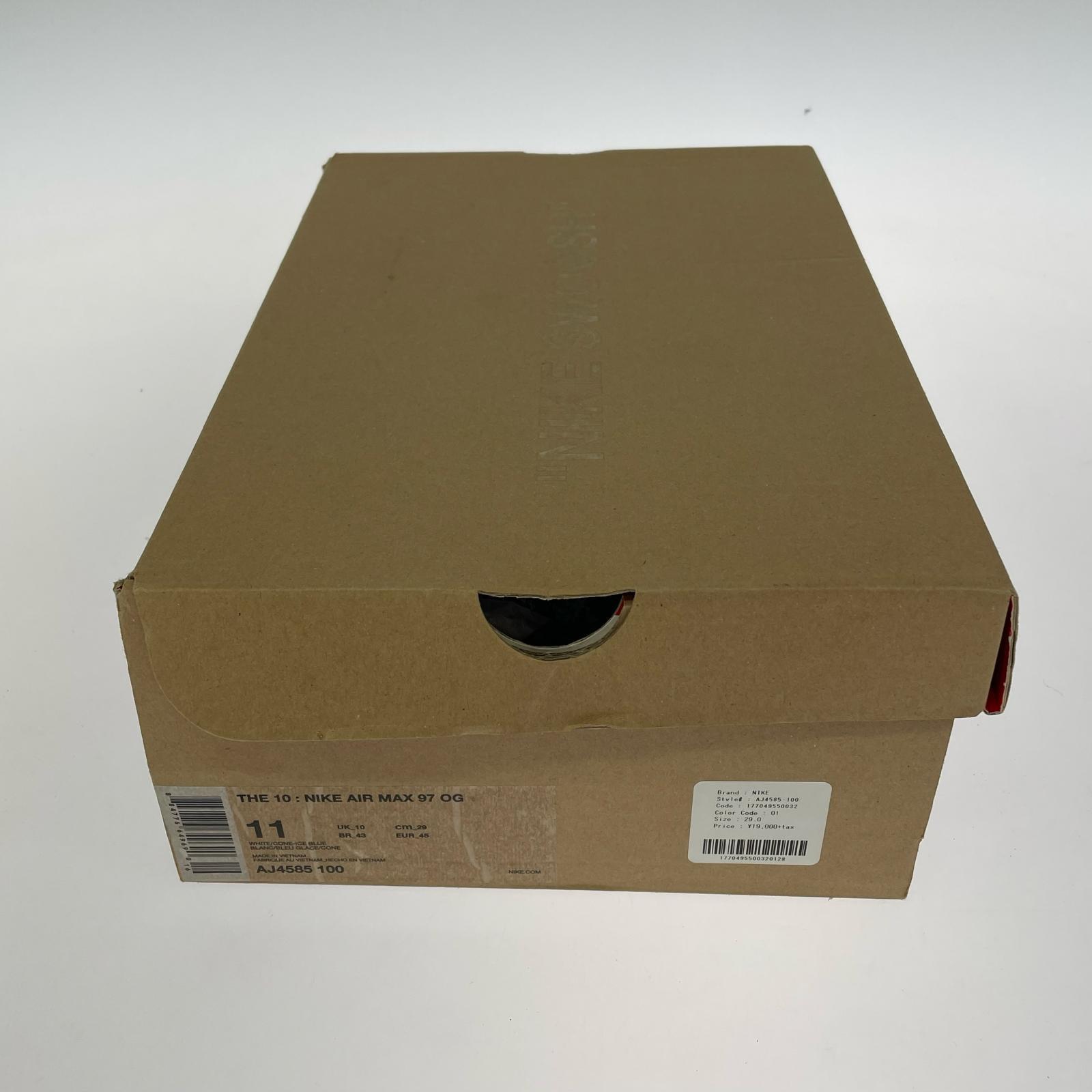スニーカー Off-White × Nike Air Max 97 The Ten AJ4585-100 (29) 29cm (US11 UK10 1/2 EU48) ベージュ
