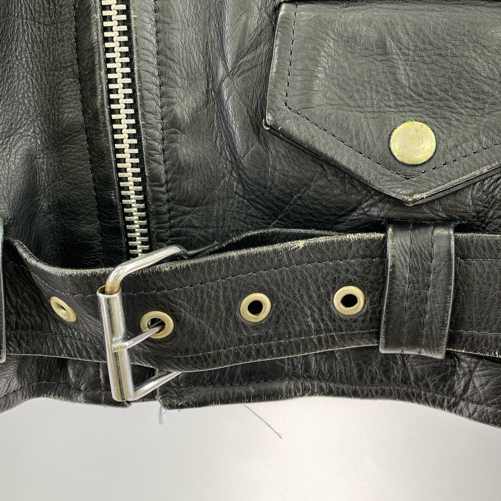 ライダースジャケット FIRST GENUINE LEATHER RIDERS JACKET 42 ブラック