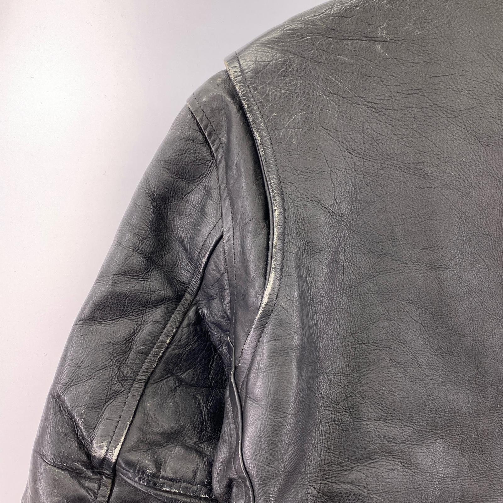 ライダースジャケット FIRST GENUINE LEATHER RIDERS JACKET 42 ブラック